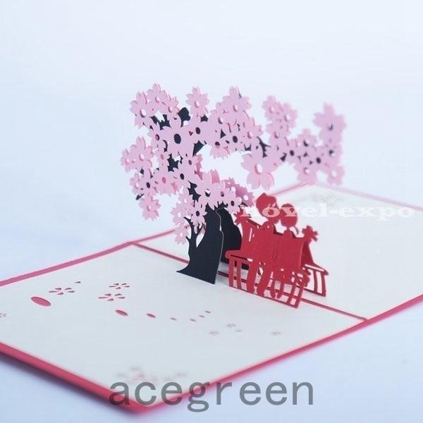 グリーティングカード メッセージカード 誕生日 バースデー 記念日 お祝い カード 立体 飛び出す お花 桜 お花見 3d Ace411 Acegreen 通販 Yahoo ショッピング