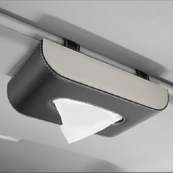MPV LWEW、LW5W ティッシュケース ティッシュボックス サンバイザー取付 吊り下げ PUレザー 簡単取付 ワンタッチ取付 便利グッズ  車用品