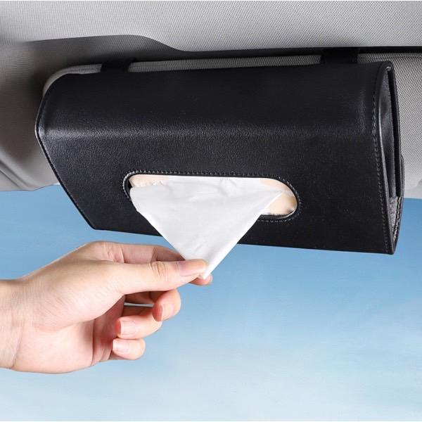 MPV LWEW、LW5W ティッシュケース ティッシュボックス サンバイザー取付 吊り下げ PUレザー 簡単取付 ワンタッチ取付 便利グッズ  車用品