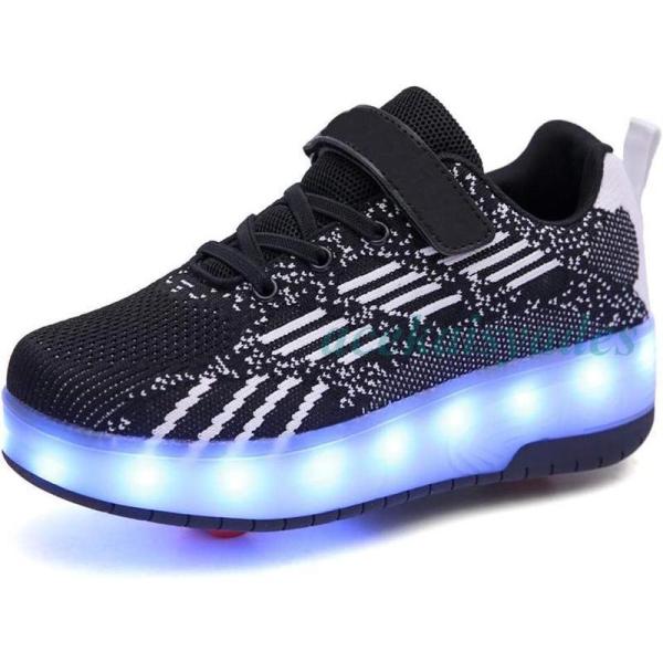 スタイリッシュで美しいソール、不規則に配置されたテクスチャ、それにより靴の床の摩擦を増加LEDライトを水に入れても光ります、そして強力な防水機能はあなたの子供がより快適で安全になるようにします快適で通気性のあるフライングアッパーを採用。快適...