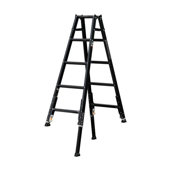 アルインコ 軽量伸縮脚付専用脚立 KARU-180BK 天板高さ1.41-1.70m 質量7.0kg　ALINCO （個人宅配送不可）（北海道・沖縄・離島は送料別途）