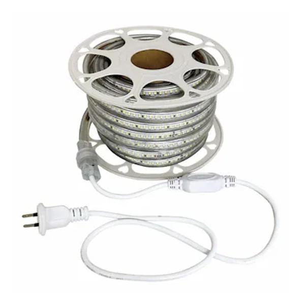 富士倉 FRL-W10M-W LEDロープライト両面発光 白 10m（電源付き 