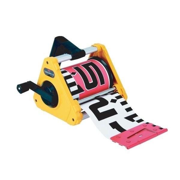 MYZOX マイゾックス フォトロッド 120mm幅 10m 専用ケース付 120-10C （表20cm赤白タテ目盛 裏1m赤白裏ヨコ目盛） 工事写真 リボンテープ