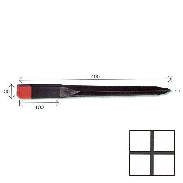 リプロ デルタミニ40 赤 全十字 プラスチック境界杭（50本） 30×30