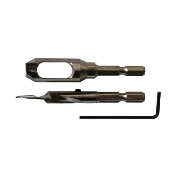 皿取錐で皿を取ることでビス頭がきれいにおさまります皿取錐は下穴あけと皿取加工、埋め込み用穴あけが同時に行えます埋木錐はお好みの木材で木栓をつくることができます埋木錐を使い共木で木栓をつくれば、埋めた時に目立たず仕上りがきれいです[サイズ]下...