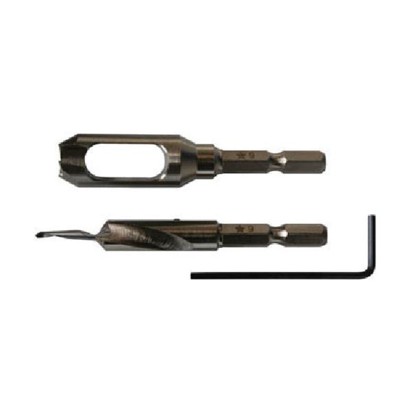 皿取錐で皿を取ることでビス頭がきれいにおさまります皿取錐は下穴あけと皿取加工、埋め込み用穴あけが同時に行えます埋木錐はお好みの木材で木栓をつくることができます埋木錐を使い共木で木栓をつくれば、埋めた時に目立たず仕上りがきれいです[サイズ]下...