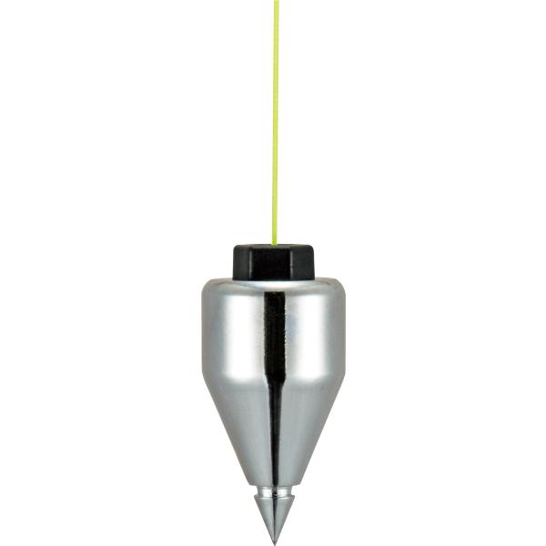 ●測定物を傷つけないゴムリング、剣先保護キャップ付●先端焼入加工済[仕様]重量：100ｇ3ｍ糸付[材質]本体：スチール