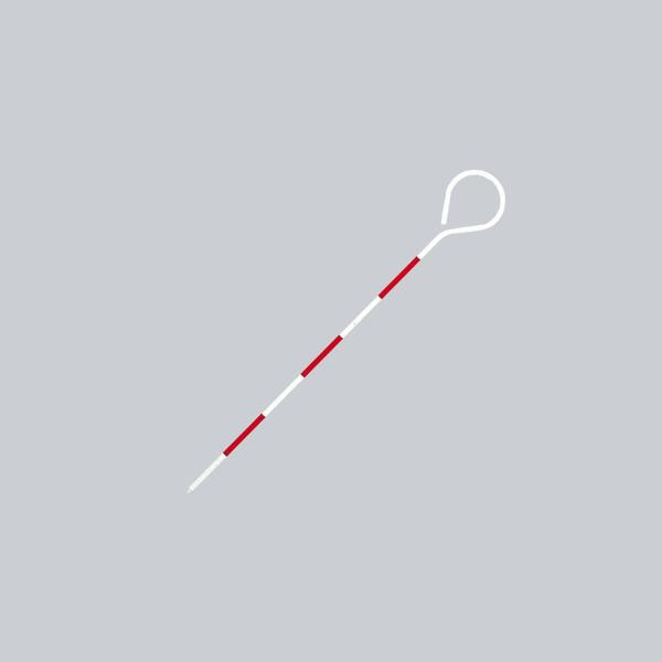 ●赤と白のハイコンストラストでどんな距離からもはっきり確認できます[仕様]直径　φ6　長さ300mm赤白5ｃｍピッチ[材質]本体：スチール