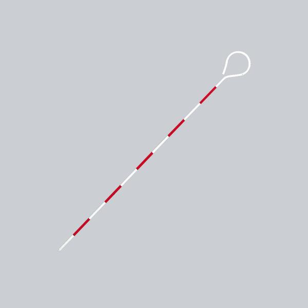 ●赤と白のハイコンストラストでどんな距離からもはっきり確認できます[仕様]直径　φ6　長さ500mm赤白5ｃｍピッチ[材質]本体：スチール