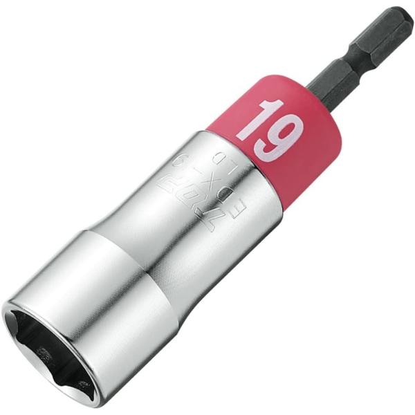 トップ (TOP) 電動ドリル用 アルファソケット 対辺19 全長95 18V 軸強化タイプ EDX-19 TOP（トップ） トップ工業 EDX-19 電動ドリル用αソケット 対辺寸法19mm