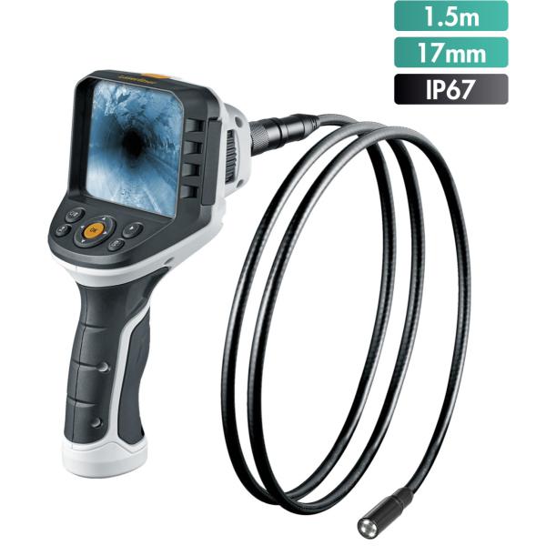 [仕様]■カメラケーブルケーブル長：標準1.5mカメラヘッド：直径17mm （防塵防水性能：IP67）カメラ焦点：2〜30cm■本体カメラケーブルの交換：○解像度（記録データ）：静止画 640×480pixel : JPEG形式　　　　　　...