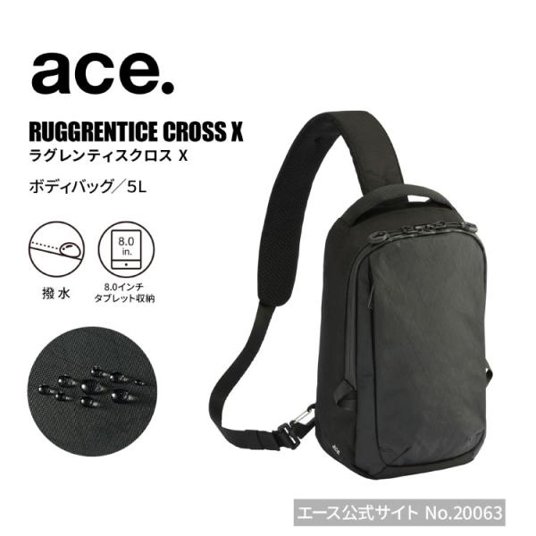 ace. GENE LABEL エース公式 ショルダーバッグ メンズ カジュアル 5L