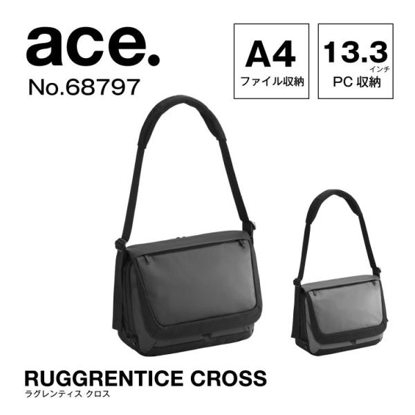 ace.／エース ラグレンティスクロス ショルダーバッグ 撥水 A4サイズ ace. GENE LABEL 最大44% 8/29から エースジーン ラグレンティス
