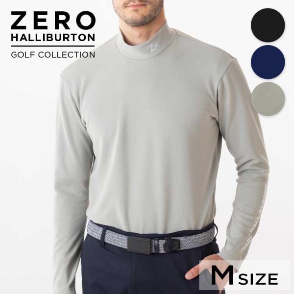ゼロハリバートンゴルフ モックネックシャツ 半袖 M シルバーグレー ゼロハリバートン モックネック 半袖 サイズL メンズ ゴルフ