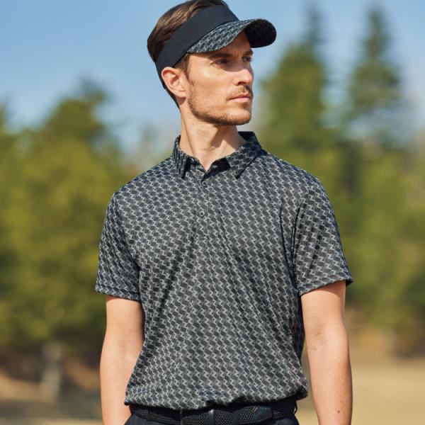 ゼロハリバートン　zero モックネック 半袖　シャツ　ゴルフウェア　golf ゴルフウェア シャツ 半袖 モックネックシャツ ゼロハリバートン
