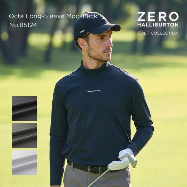 公式 ゼロハリバートンゴルフ ZERO HALLIBURTON GOLF  　 ZHG-M5A8b 　 秋冬 メンズウェア ゴルフウェア 長袖モックネックシャツ 85124