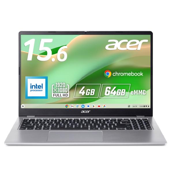 Acer ノートパソコン クロームブック Chromebook 315 N150 4GBメモリー 64GB eMMC 15.6インチ  フルHD 16:9 非光沢 13.5時間駆動 1.59Kg WiFi 6E  CB315-6H-A14P
