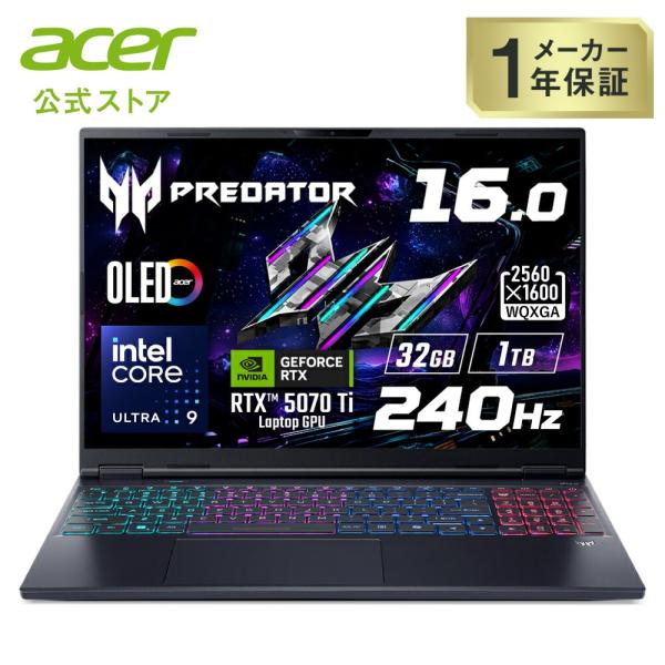 acer（エイサー） Acer Core Ultra 9 275HX RTX 5070 Ti OLED 32GB