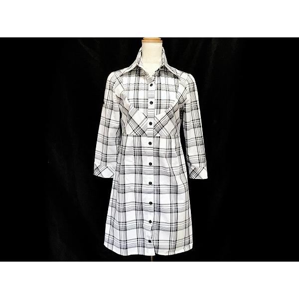 Anc セシルマクビー Cecil Mcbee シャツワンピース チュニック 38 白 黒 チェック レディース アクイールヤフーショップ 通販 Yahoo ショッピング