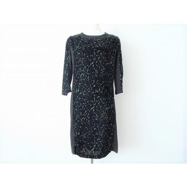 Wnc シネカノン Sinequanone ワンピース 36 黒系 レオパード柄 ベロア調 異素材 レディース アクイールヤフーショップ 通販 Yahoo ショッピング