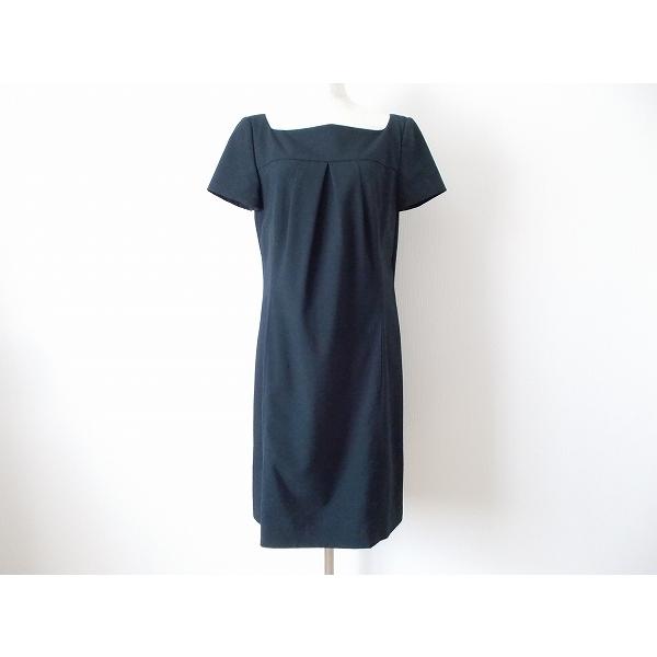 spc フォクシーニューヨーク FOXEYNEWYORK ワンピース 42 濃紺 半袖 美