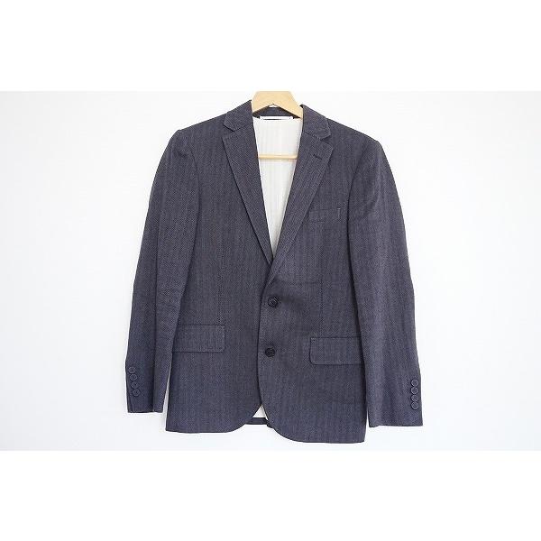 axc SALE ケミット Kemit ジャケット 46 グレー系 麻混 ２B メンズ