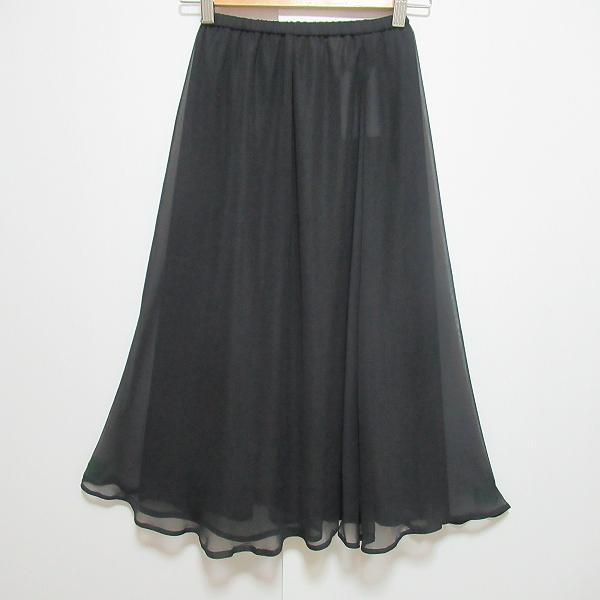 anc トクコ TOKUKO1erVOL スカート 9 黒 シースルー フレア ロング  