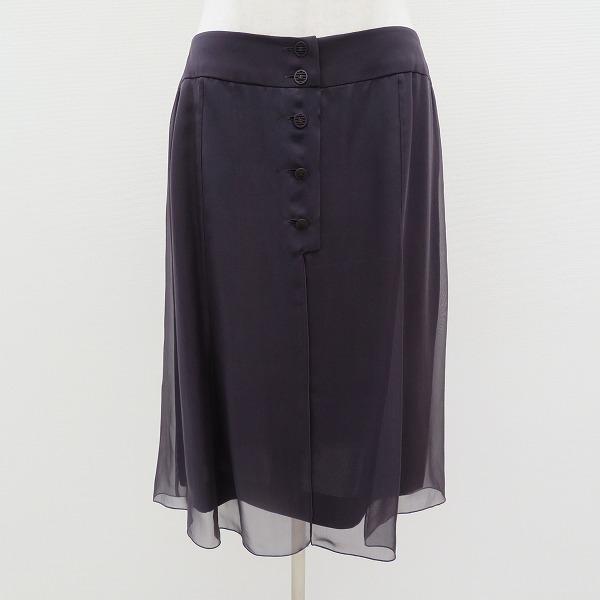 CHANEL #apc シャネル スカート 40 紫 02P ココマーク シルク CHANEL #apc シャネル スカート 40 紫 02P ココマーク シルク