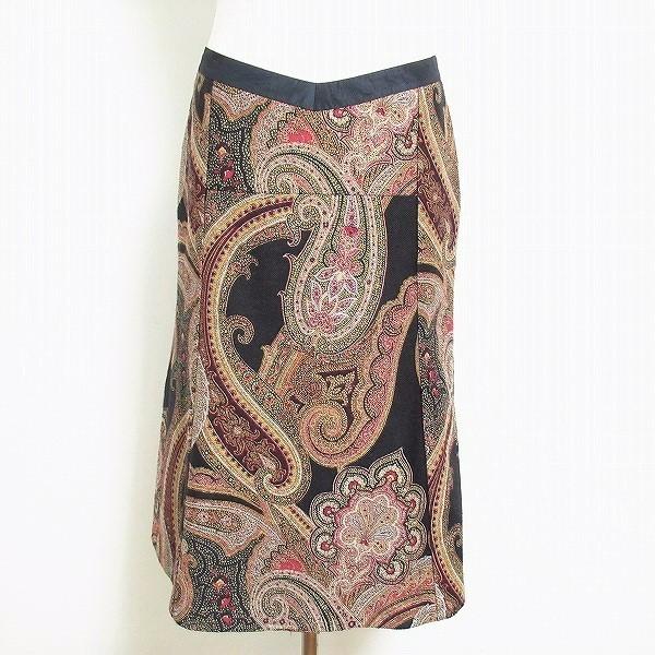 ポケットいっぱい #anc エトロ ETRO スカート 42 茶系 ペイズリー柄