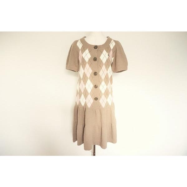 Wnc バーバリーブルーレーベル Burberrybluelabel ワンピース 38 茶系 アーガイル 半袖 ニット レディース 6221 6221 アクイールヤフーショップ 通販 Yahoo ショッピング