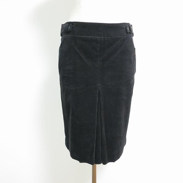 wnc グッチ GUCCI スカート 38 黒 コーデュロイ イタリア製 レディース  