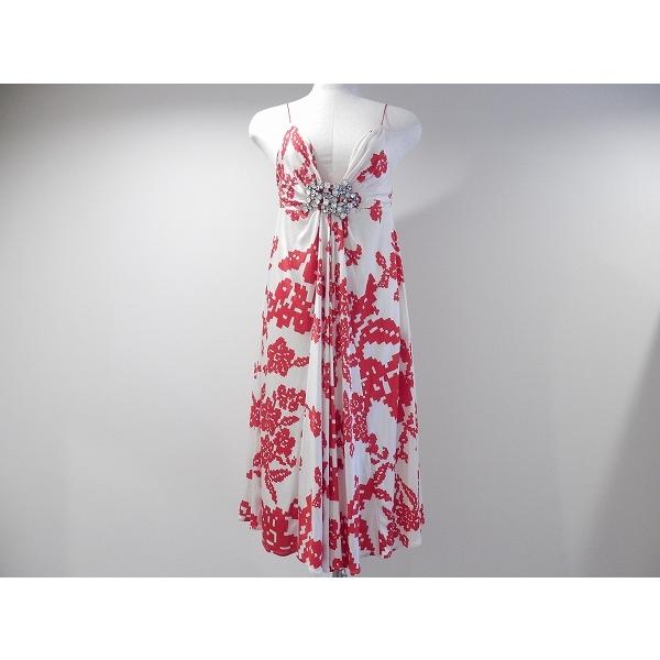 Snc クリスチャンラクロワ Christianlacroix ワンピース キャミワンピ S 白 赤 柄 ビジュー シルク レディース アクイールヤフーショップ 通販 Yahoo ショッピング
