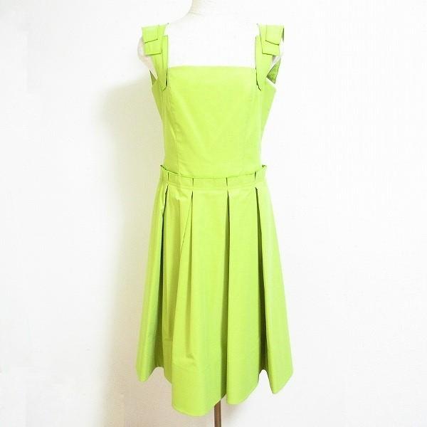 spc フォクシーニューヨーク FOXEY NEW YORK ワンピース 42 黄緑