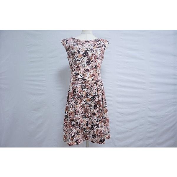 23区 #anc SALE ワンピース 38 白 ピンク系 花柄 バックジップ  