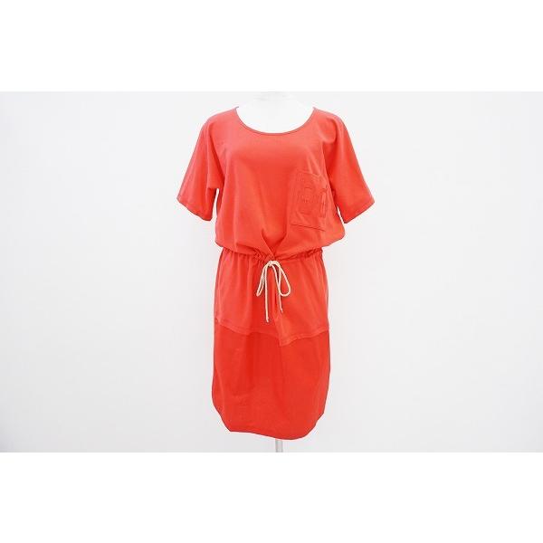 HERMES #spc エルメス ワンピース 19SS 38 赤 ドルマン袖