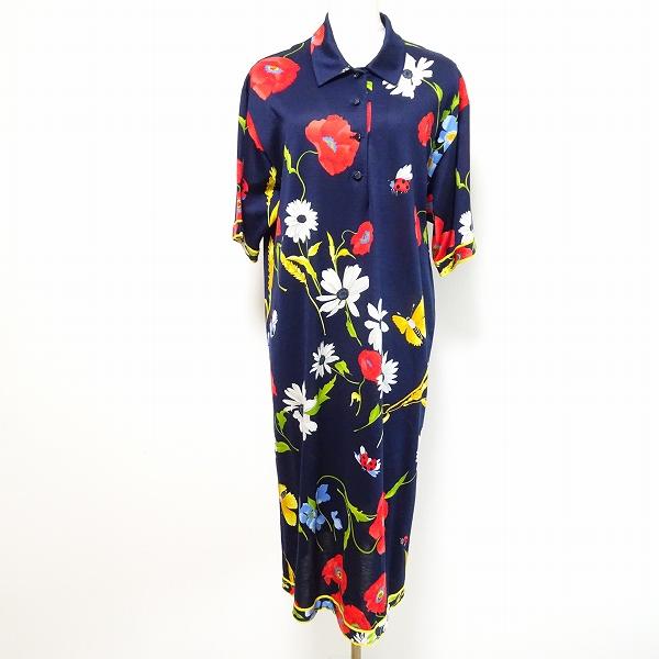 LEONARD 半袖ワンピース 42 LEONARD SPORT 花柄半袖ワンピース 42