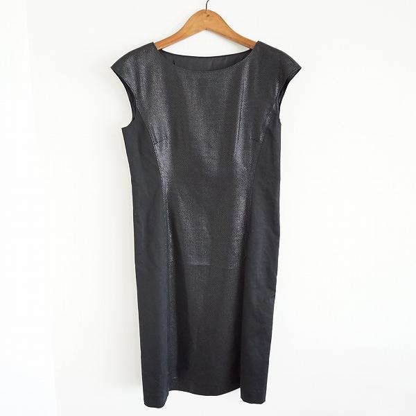 snc プライド PRIDE ワンピース 36 黒 ノースリーブ ラメ 異素材  