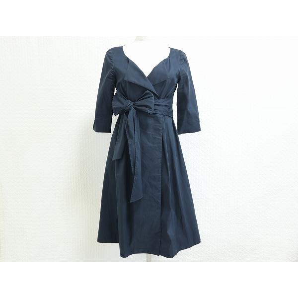 Anc イネド Ined ワンピース 9 紺系 コートワンピ リボン レディース アクイールヤフーショップ 通販 Yahoo ショッピング