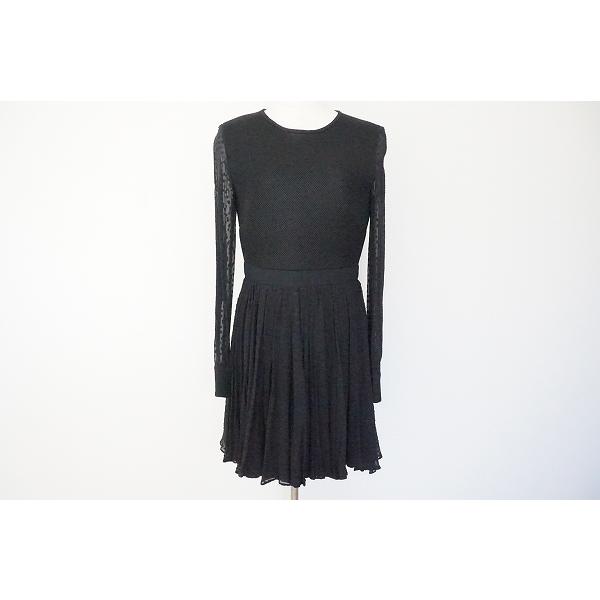 Anc エマニュエル ウンガロ Emanuel Ungaro ワンピース 40 黒 バックジップ 異素材 メッシュ切替 レディース アクイールヤフーショップ 通販 Yahoo ショッピング