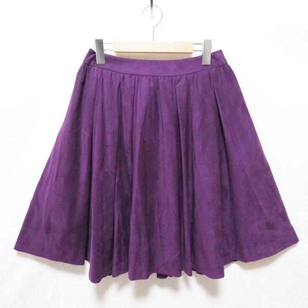 TO BE CHIC #wnc SALE トゥービーシック スカート 42 紫 スウェード調  