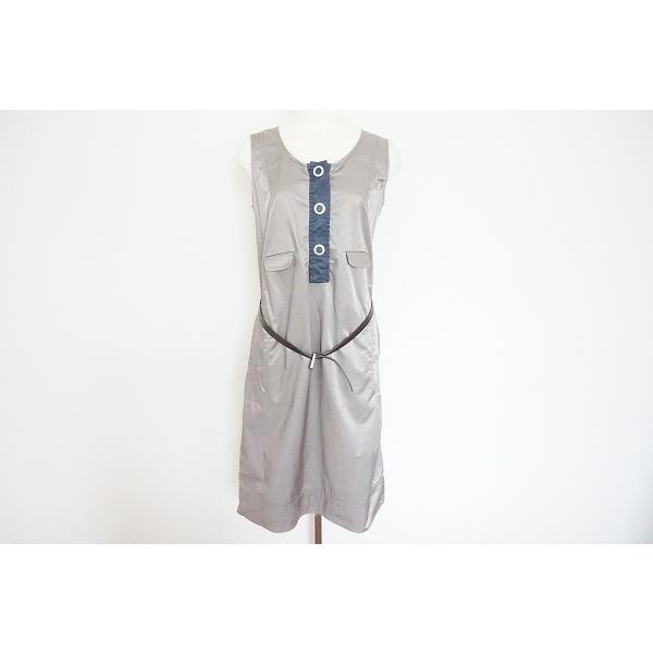 snc チヴィディーニ CIVIDINI ワンピース 44 グレー系 大きいサイズ