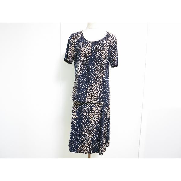 snc ローラアシュレイ LAURAASHLEY セットアップ L 11 紺 ベージュ  