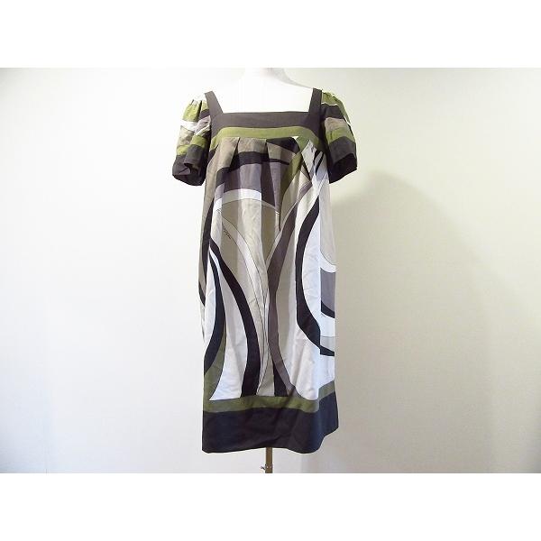 snc アドーア ADORE ワンピース 38 マルチカラー 半袖 シルク混  