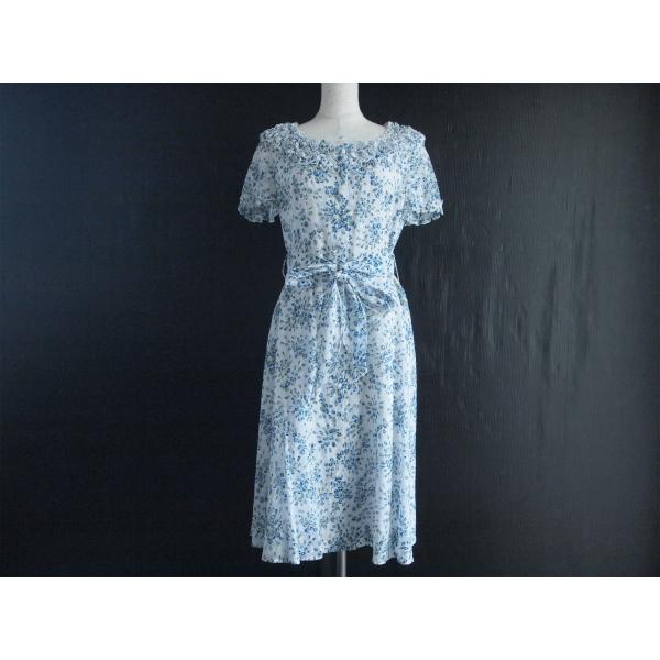 Snc ギンザマギー 銀座マギー ワンピース 半袖 38 白 花柄 ラインストーン フリル リボン フロントボタン レディース アクイールヤフーショップ 通販 Yahoo ショッピング