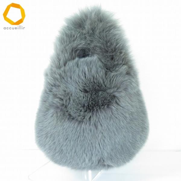 wb ラドロー LUDLOW ハンドバッグ ファーバッグ グレー系 緑系