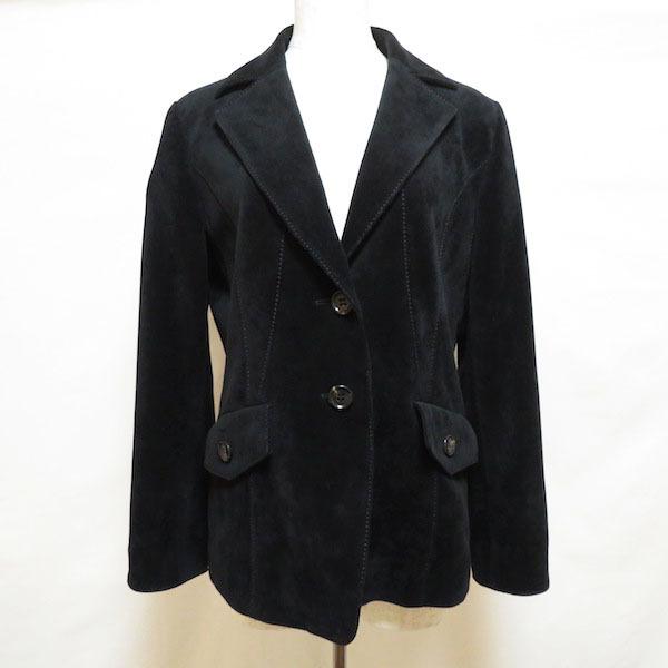 wnc レリアン Leilian ジャケット 9 黒 ブラック コーデュロイ