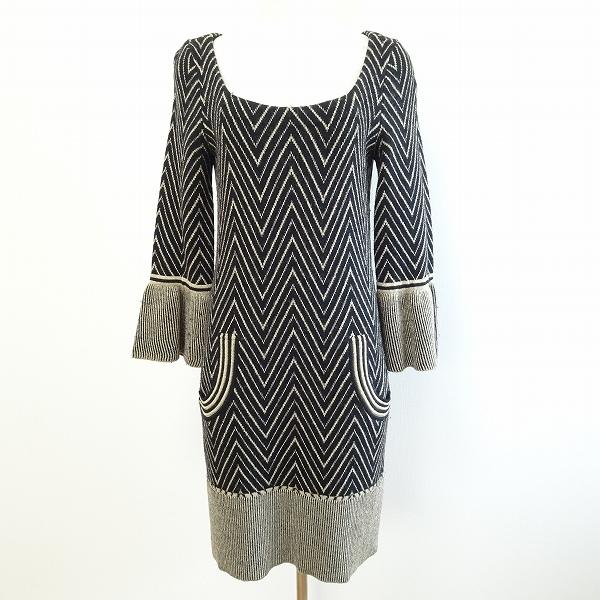 エポカ　ワンピース　ブラック　40サイズ 極美品✨エポカ 定価8.3万 サマーニット 花柄フレアワンピース