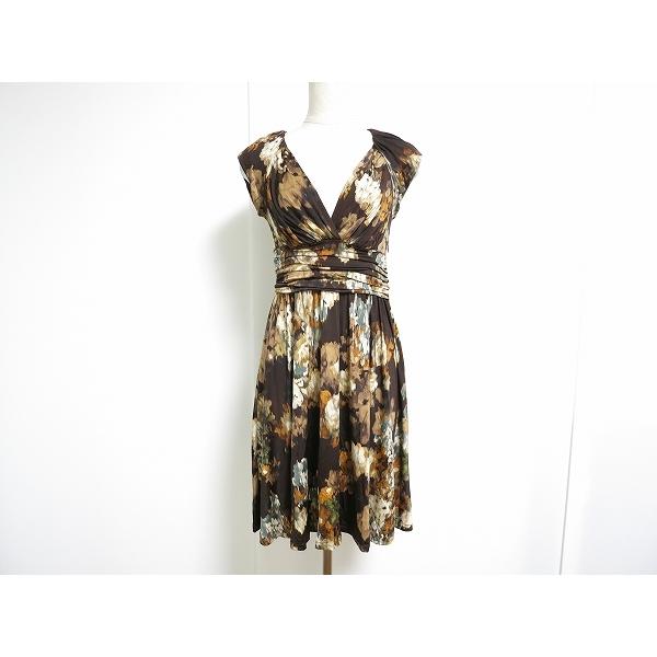 #snc  エジェリ EGERIE ワンピース T1 茶 白 花柄 フランス製　レディース [660510]