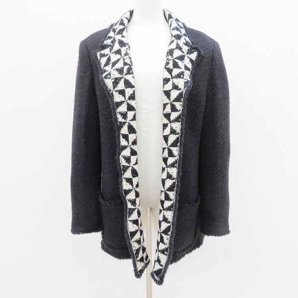 CHANEL #wpc シャネル ジャケット 42 グレー 04A ココマーク リボン  