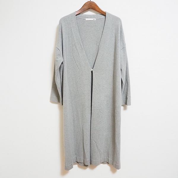 evam eva vie　リネン　シルク　パーカー　カーディガン　F　グレー evam eva｜dry silk cardigan｜ladies',tops